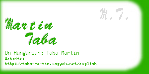 martin taba business card